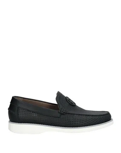 Baldinini Man Loafers Black Size 6 Leather