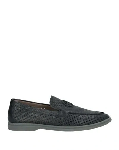 Baldinini Man Loafers Black Size 7 Leather