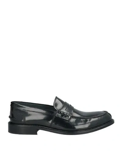 Baldinini Man Loafers Black Size 7 Leather In Black