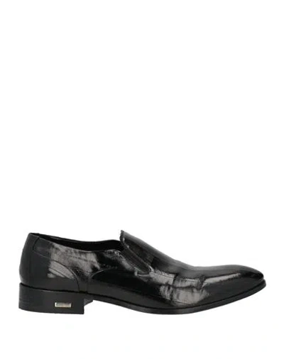 Baldinini Man Loafers Black Size 7 Leather