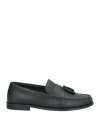 Baldinini Man Loafers Black Size 8 Leather In Black