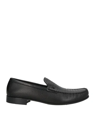 Baldinini Man Loafers Black Size 8 Leather