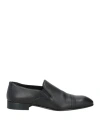 Baldinini Man Loafers Black Size 9 Leather In Black