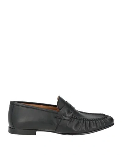 Baldinini Man Loafers Black Size 9 Leather