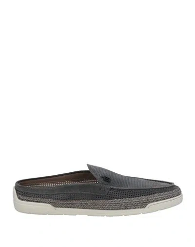 Baldinini Man Loafers Grey Size 7 Leather