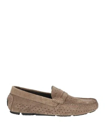 Baldinini Man Loafers Khaki Size 10 Leather In Brown