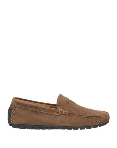 Baldinini Man Loafers Khaki Size 7 Leather In Beige