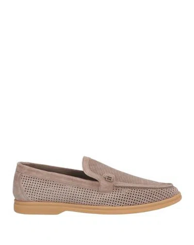 Baldinini Man Loafers Light Brown Size 13 Leather In Beige