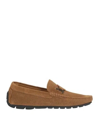 Baldinini Man Loafers Light Brown Size 8.5 Leather