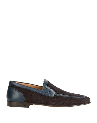 Baldinini Man Loafers Midnight Blue Size 11 Leather