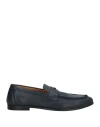 Baldinini Man Loafers Midnight Blue Size 13 Calfskin In Blue