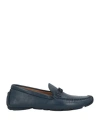 Baldinini Man Loafers Midnight Blue Size 6 Soft Leather