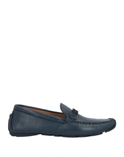 Baldinini Man Loafers Midnight Blue Size 6 Soft Leather
