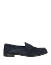 Baldinini Man Loafers Midnight Blue Size 7 Leather