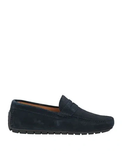 Baldinini Man Loafers Midnight Blue Size 13 Soft Leather