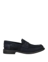 Baldinini Man Loafers Midnight Blue Size 13 Soft Leather In Blue