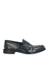 Baldinini Man Loafers Midnight Blue Size 9 Leather In Blue