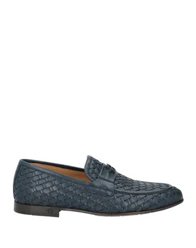 Baldinini Man Loafers Navy Size 10 Calfskin