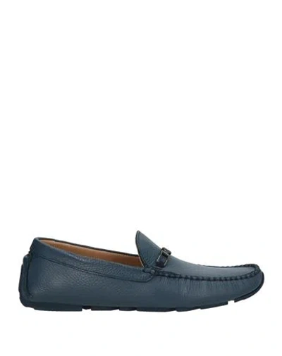 Baldinini Man Loafers Navy Size 7 Leather
