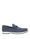 Baldinini Man Loafers Navy Size 7 Leather In Navy