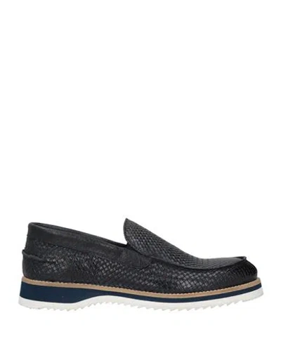 Baldinini Man Loafers Navy Blue Size 13 Soft Leather