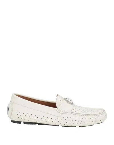 Baldinini Man Loafers Off White Size 10 Calfskin