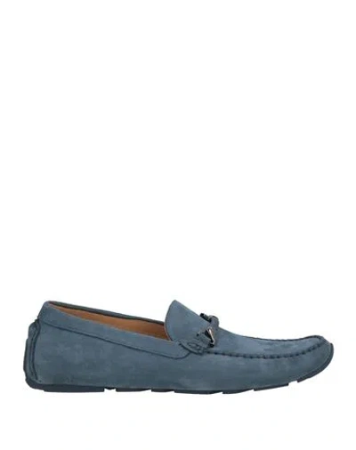 Baldinini Man Loafers Slate Blue Size 11 Leather