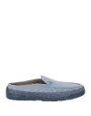 Baldinini Man Loafers Slate Blue Size 8.5 Leather