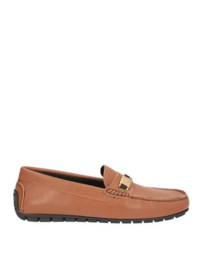 Baldinini Man Loafers Tan Size 10 Calfskin In Brown