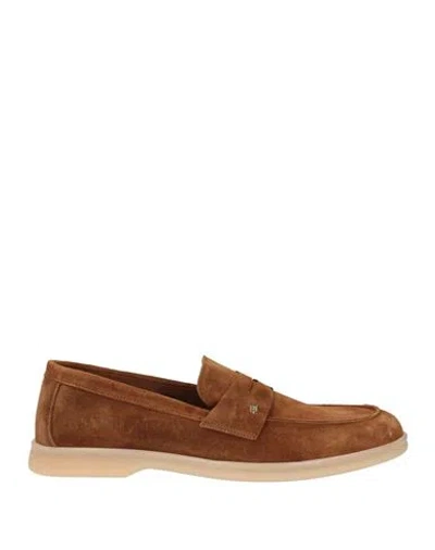 Baldinini Man Loafers Tan Size 10 Leather In Brown