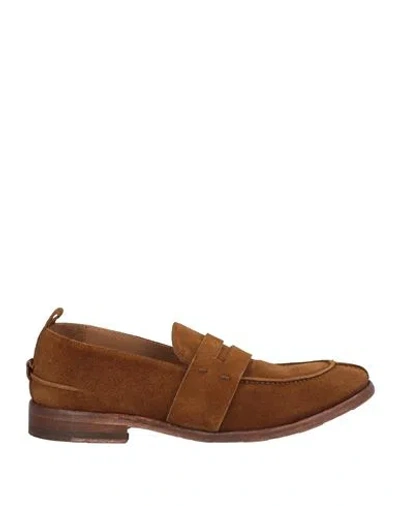 Baldinini Man Loafers Tan Size 9 Leather In Brown