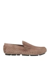 Baldinini Man Loafers Taupe Size 9 Leather