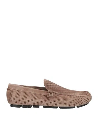 Baldinini Man Loafers Taupe Size 9 Leather