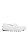 Baldinini Man Loafers White Size 9 Leather