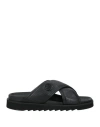 Baldinini Man Sandals Black Size 7 Calfskin