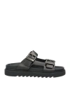 Baldinini Man Sandals Black Size 13 Cowhide
