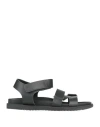 Baldinini Man Sandals Black Size 7 Leather