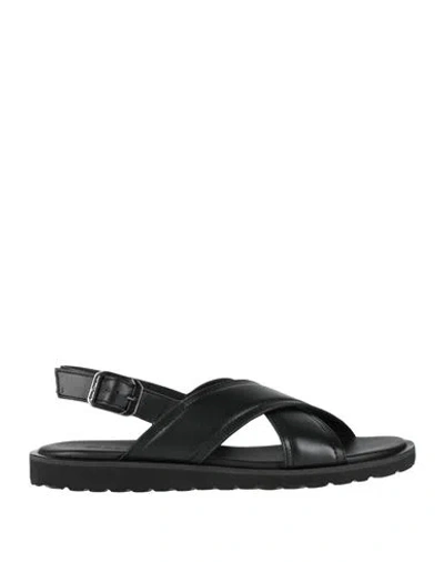 Baldinini Man Sandals Black Size 8 Calfskin