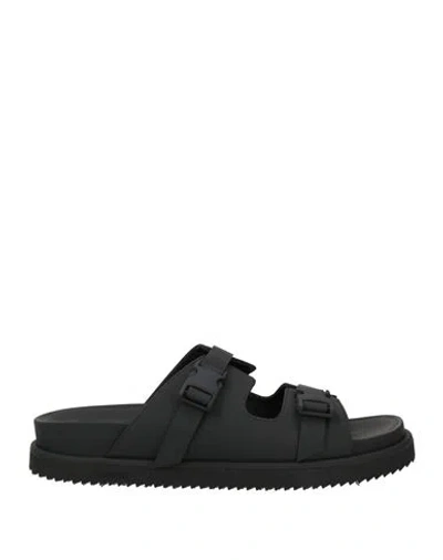 Baldinini Man Sandals Black Size 9 Calfskin