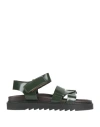 Baldinini Man Sandals Dark Green Size 7 Leather