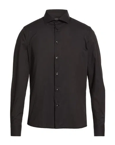 Baldinini Man Shirt Black Size 17 ½ Cotton, Polyamide, Elastane