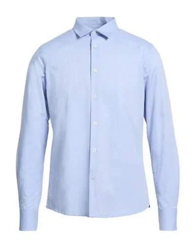 Baldinini Man Shirt Sky Blue Size 17 ½ Cotton