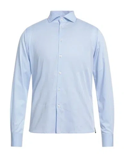 Baldinini Man Shirt Sky Blue Size 17 ½ Cotton