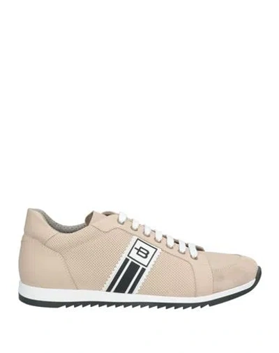 Baldinini Man Sneakers Beige Size 8 Calfskin