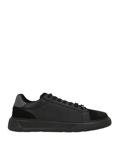 Baldinini Man Sneakers Black Size 12 Leather