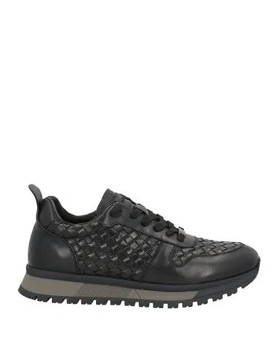 Baldinini Man Sneakers Black Size 13 Soft Leather