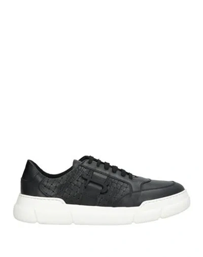Baldinini Man Sneakers Black Size 7 Calfskin