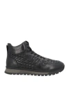 Baldinini Man Sneakers Black Size 7 Calfskin In Black