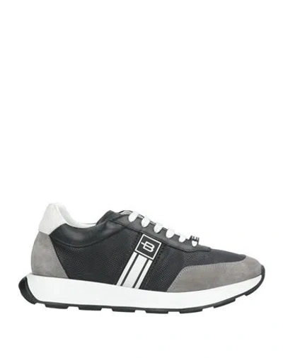 Baldinini Man Sneakers Black Size 7 Leather