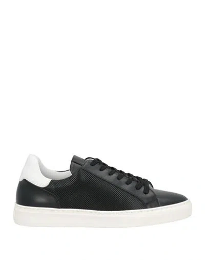 Baldinini Man Sneakers Black Size 7 Leather